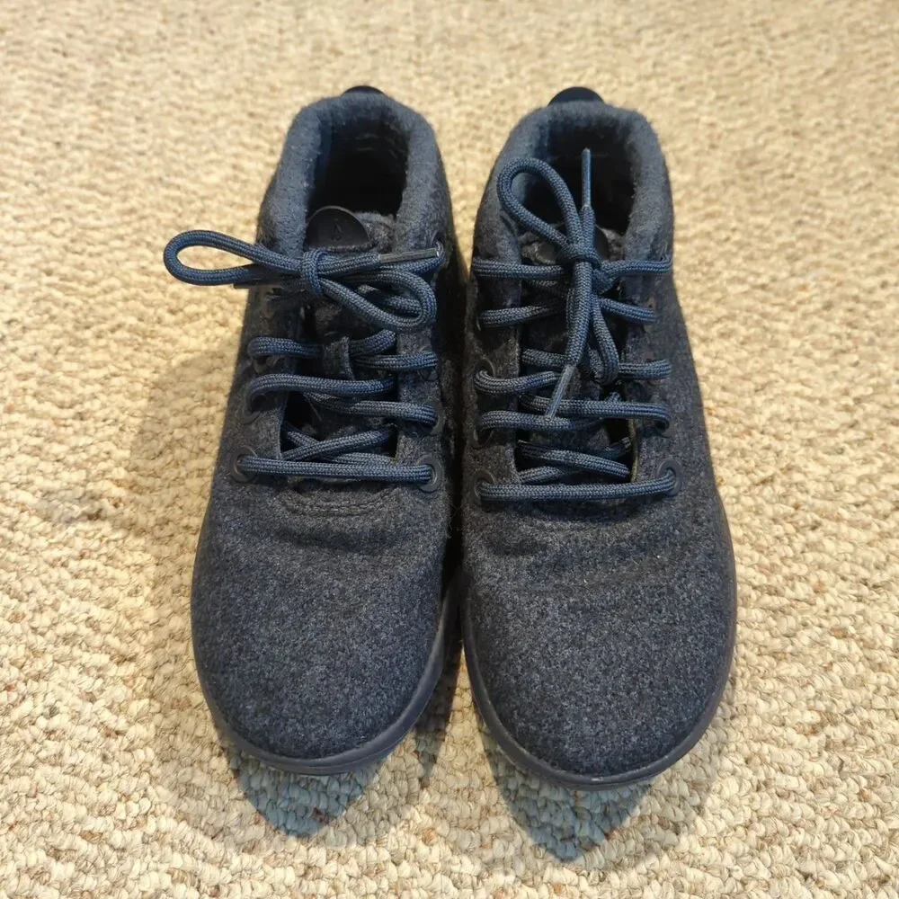 Allbirds WRUM Runner Up Mizzles Shoes Sneakers Women 8 Blue Wool High Top